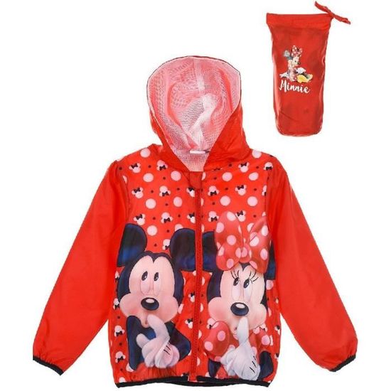 MINNIE Blouson Coupe vent Rouge Fille Cdiscount Pret a Porter