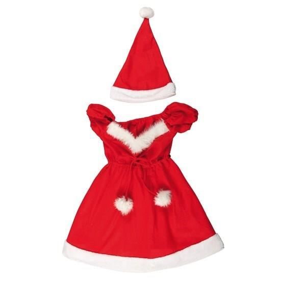 Habit mère noël 2 pièces : robe et bonnet - Cdiscount Maison