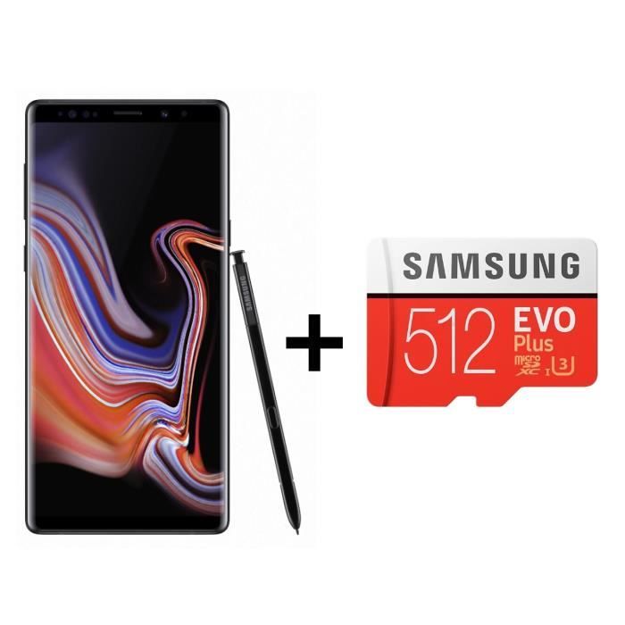 Vente Téléphone portable Samsung Galaxy Note9 Noir profond 512 Go + carte SD 512 Go pas cher Vente Téléphone portable Samsung Galaxy Note9 Noir profond 512 Go + carte SD 512 Go pas cher