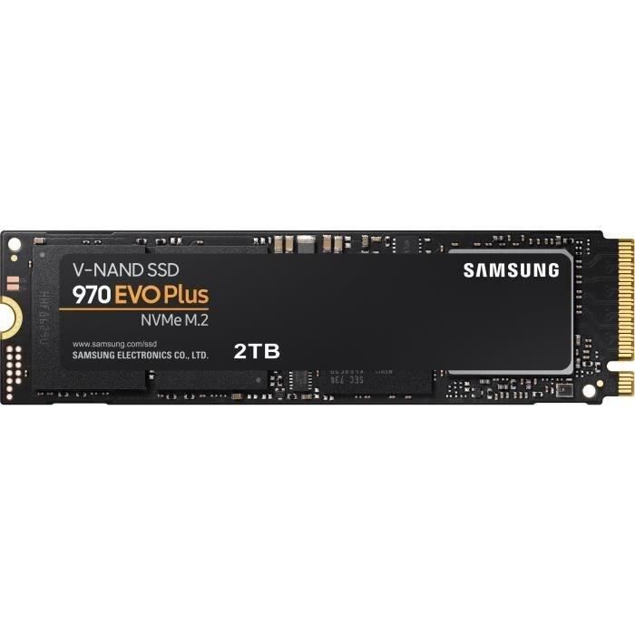 Disque SSD Interne - SAMSUNG - 970 EVO PLUS - 2To - M.2 NVMe (MZ-V7S2T0BW)