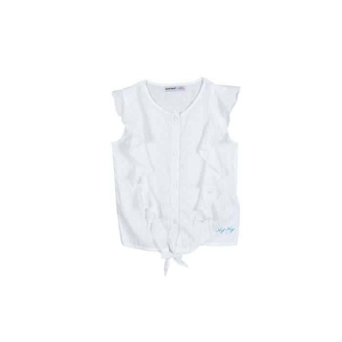NAF NAF - Chemisier blanc Sans Manches à Nouer 100% Viscose - Enfant Fille  Blanc - Cdiscount Prêt-à-Porter