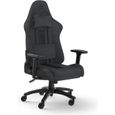 CORSAIR - Chaise bureau - Fauteuil Gaming - TC100 RELAXED - Tissu - Ergonomique - Accoudoirs réglables - Noir/Gris --0