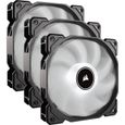 CORSAIR Ventilateurs de boitier Air Series AF120 Low Noise 120 mm - Blanc (Pack de 3) - (CO-9050082-WW)-0