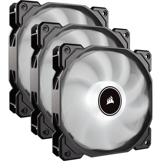 CORSAIR Ventilateurs de boitier Air Series AF120 Low Noise 120 mm - Blanc (Pack de 3) - (CO-9050082-WW)