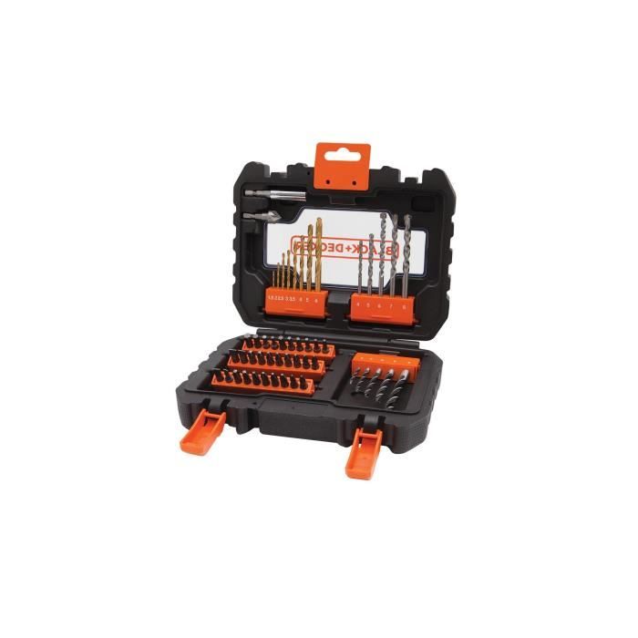 Coffret D'Accessoires Perceuse-Visseuse Black+Decker A7232-XJ – 50 Pièces, Acier - vue 2