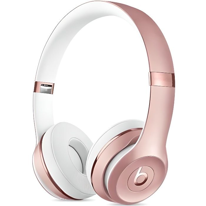 BEATS SOLO3 casque audio bluetooth wireless authentique compatible avec iOS, Android et Windows Phone, Mac, PC-ROSE