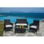 Salon De Jardin Goa 4 Pces Resine Tressee Achat Vente