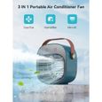 Climatiseur portable - Belle commode - Rechargeable 4000 mAh - 3 vitesses de ventilation - Humidification intégrée