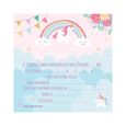 GEBETTER 12Pcs Carte Invitation Anniversaire Thèe Néon Pour Garçon Fille Enfant Fête