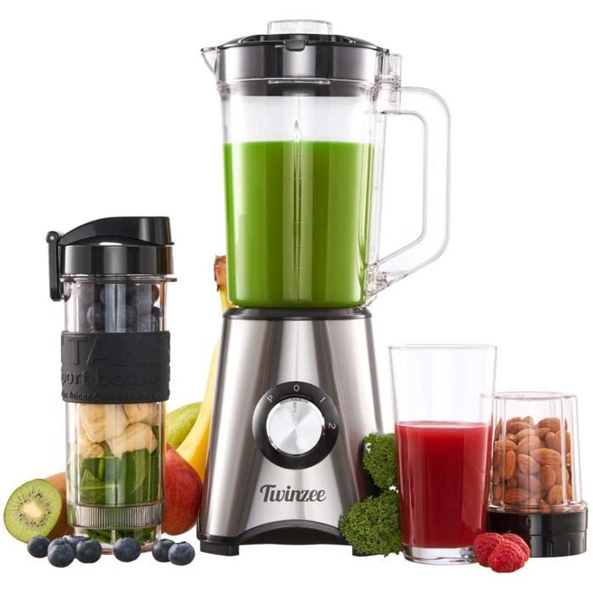 Mixeur, Blender Smoothie, 700W Mixeur Multifonction pour Milkshake, Smoothies, Soupe Robot