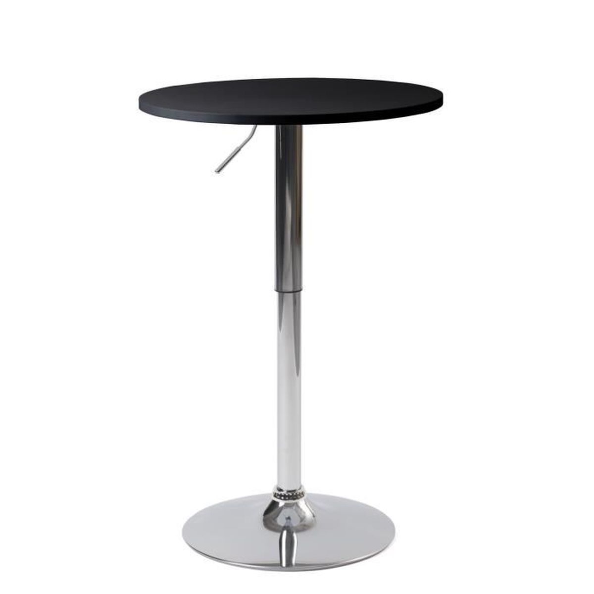 Kayelles Table De Bar Design Hauteur Reglable Plateau Mdf Ronde