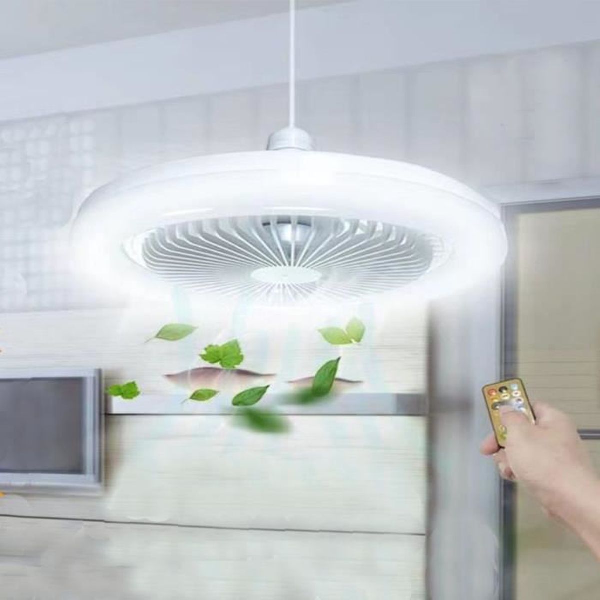 Ventilateur De Plafond Avec Lumière LED Et Télécommande - 50 Cm, 6 Vitesses, Lumière Réglable 3000K-6500K - Pour Salon Et Chambre
