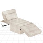 FLEXISPOT XC-TB1 Fauteuil Chauffeuse, Lit Convertible Dossier, Chaise Longue 3 en 1, Extensible, Capacité de Charge 300 kg, Beige
