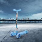 BRAND Trottinette évolutive enfant ZHONGLI 3 Roues Pliable Hauteur Réglable avec Roue clignotante ​en Force Magnétique -Bleu