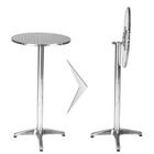 HELLOSHOP26 Mange debout aluminium diamètre table 60 cm diamètre pied 5,8 cm pliable hauteur réglable 74/114