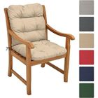 BEAUTISSU HOME STYLE Beautissu Coussin Flair NL 100x50x8cm - Nature - Coussin dossier bas pour chaise fauteuil de jardin terrasse