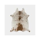 DECOWEB Tapis peau de bête - Imitation vache tachetée claire - Marron et blanc - 150 x 210 cm