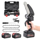 FUROKOY Scie à chaîne électrique au Lithium Rechargeable 48VH, petite scie électrique Portable sans fil pour la maison et l'extérieur ​