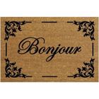 IDMAT Tapis coco naturel bonjour 40x60cm