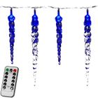 Guirlandes Lumineuses Stalactites Glaçons LED Blanc/Bleu - Voltronic - 8 Modes/Télécommande - IP44 - 5,5m