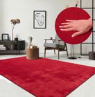 Tapis Moelleux - THE CARPET - Relax - Antidérapant - Lavable - Rouge 160x220 cm