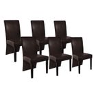 vidaXL Chaises de salle à manger 6 pcs Marron foncé Similicuir