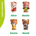 Lot de 4 personnages famille Browny - VULLI - Les Klorofil - Bébé - Mixte