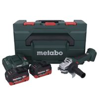 Metabo W 18 L BL 9-125 Meuleuse d'angle sans fil 18 V 125 mm Brushless + 2x batterie 10,0 Ah + chargeur + metaBOX