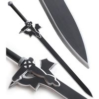 Epée Kirito Elucidator Sword Art Online en latex mousse 108cm - Adulte - Noir