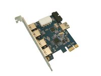 Carte  PCI Express PCIe vers USB 3.0, 4 ports externes 5G et 3 ports internes avec connecteur USB3 19 POINTS