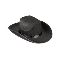 Chapeau cowboy Adulte - Noir - Accessoire de déguisement - Taille Unique