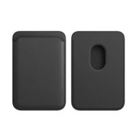 Boomersun Porte-cartes magnétique en cuir Walets Hommes Femmes compatible avec iPhone 12/12 pro (Noir)