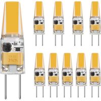 G4 LED Ampoule 3W DC/AC 12V Equivalent 30W Ampoule à Halogène Blanc Chaud 3000K - 10 packs