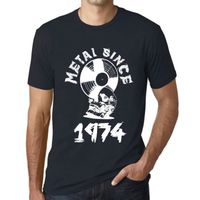 Homme Tee-Shirt Le Métal Depuis 1974 – Metal Since 1974 – 49 Ans T-Shirt Cadeau 49e Anniversaire Vintage Année 1974