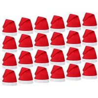 PROMOTION: Lot de 24 Bonnets de Père Noel mere Noël qualité Alsino (wm-32) Coloris rouge et blanc. avec pompon l'accessoire festif i