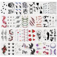 32 pièces-lot de tatouage temporaire sticker riches Totem fleur Rose autocollants de tatouage temporaire pour femmes hommes enfants