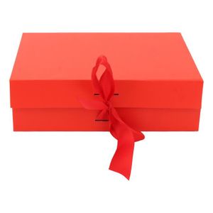 Boîte cadeau Atyhao Boîte-cadeau pliable couleur unie réutilisable boîte-cadeau ruban pour stocker des bijoux candélabres rouge 84530