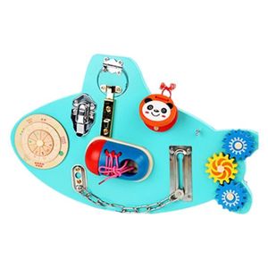 TABLEAU ENFANT Tableau occupé portatif, boucle en métal de jouet Montessori pour le cadeau de voyage d'enfants en bas Tableau occupé