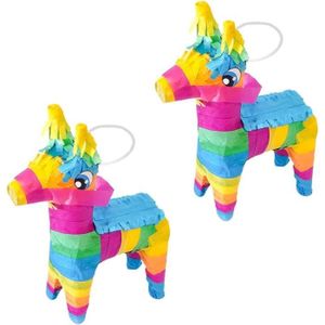 Piñata Mini Donkey Pinatas Mexican Pinatas 2Pcs Festival Coloré Fournitures de Fête pour Les Fêtes Cinco de Mayo Decorations for [561]