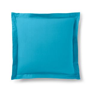 TAIE D'OREILLER Taie d'oreiller Turquoise 63 x 63 cm volant plat piqué / 100% Coton / 57 fils/cm²