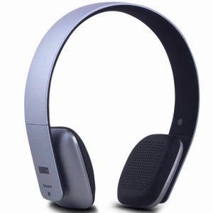 CASQUE - ÉCOUTEURS Casque Bluetooth Audio Sans Fil Gris Ultra Léger -