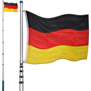 DRAPEAU - BANDEROLE Mât télescopique alu drapeau Allemagne 630 cm hamp