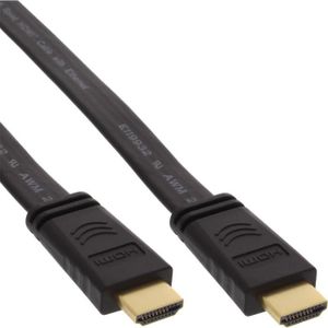 CÂBLE TV - VIDÉO - SON Câble HDMI plat InLine®, HDMI-High Speed avec Ethe