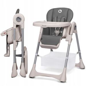CHAISE HAUTE  LIONELO Zanna, chaise haute pliable, portable avec roulettes, plateau double spacieux, plateau et repose-pieds réglables