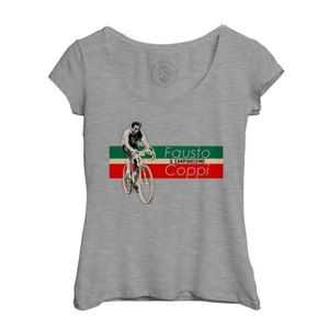 MAILLOT DE CYCLISME T-shirt Femme - Fabulous - Col Echancré - Gris - Manches Courtes