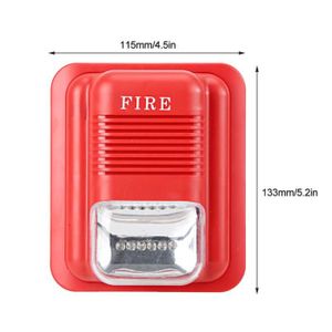 DÉTECTEUR DE FUMÉE Fangming-Alarme incendie sonore et lumineuse Siren Sound Alert, DC 12V/24V Sound and Light Fire Protection bricolage kit