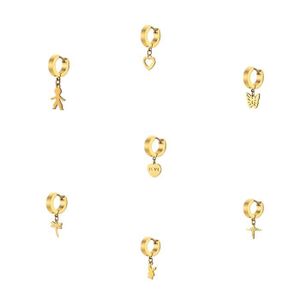 Boucle d'oreille 7 Pairs Gold Hoop Earrings Set for Women, 14k Gold