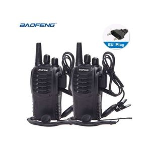 TALKIE-WALKIE ZS09856-Baofeng walkie talkie BF 888S UHF BF888S. Radio portative 888S. communicateur émetteur récepteur + 2 pièces casque