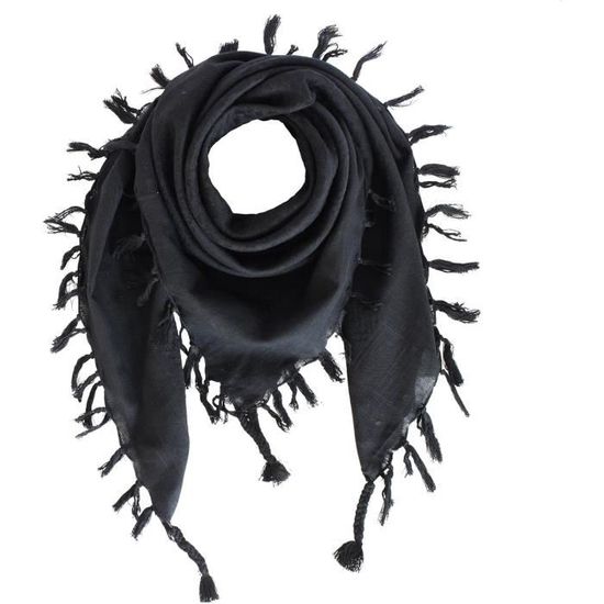 Kefiah Palestinese 100% Cotone - Foulard Versatile Nero 100x100 Cm - Foto 4