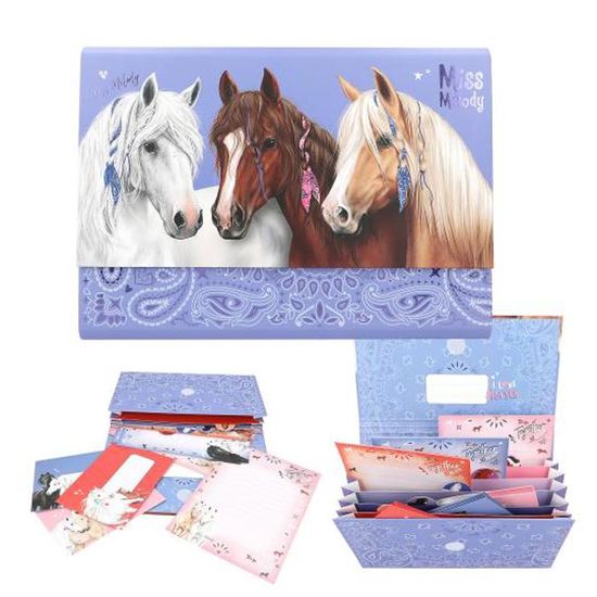 Pochette Surprise Ronde Bibi & Tina - Motif Chevaux Avec Fermeture En Tulle - 22 Cm - Idéal Pour Rentrée Ou Anniversaire